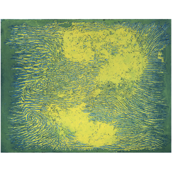 Humberto Baca - Interiores - Serigrafía verde, 1995