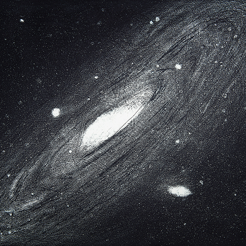 Ejemplos de grabado, Obra de Humberto Baca,-Andromeda, técnica aguafuerte